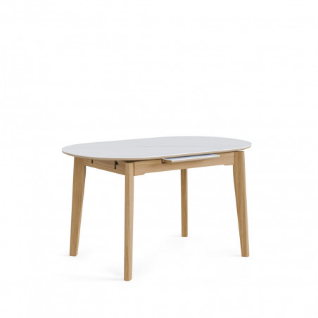 MESA VELMA 140 EXT.BLANCO/ROBLE