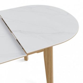 MESA VELMA 140 EXT.BLANCO/ROBLE 2
