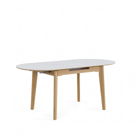 MESA VELMA 140 EXT.BLANCO/ROBLE