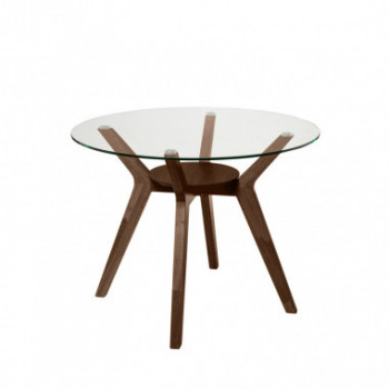 MESA SABRINE 100 RED.CRISTAL/NOGAL