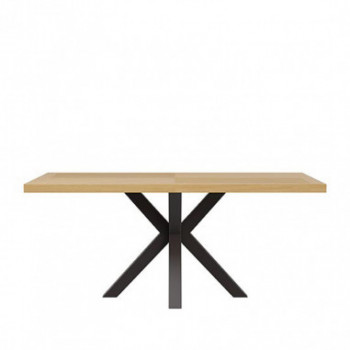 MESA ELAINE 140*90 FIJA ROBLE-NEGRO 2