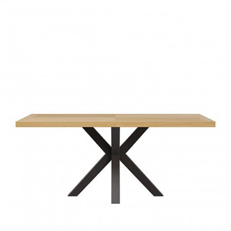 MESA ELAINE 140*90 FIJA ROBLE-NEGRO