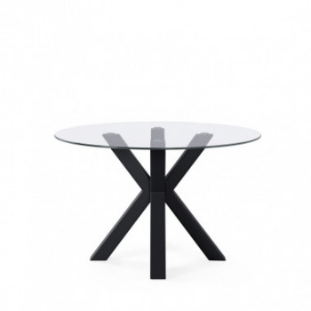 MESA JADE 100 RED.FIJA CRISTAL/NEGRO 2