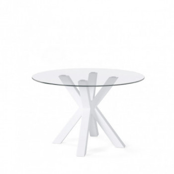 MESA JADE 100 RED.FIJA CRISTAL/BLANCO