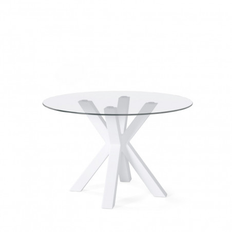 MESA JADE 100 RED.FIJA CRISTAL/BLANCO