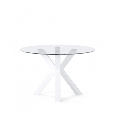 MESA JADE 100 RED.FIJA CRISTAL/BLANCO