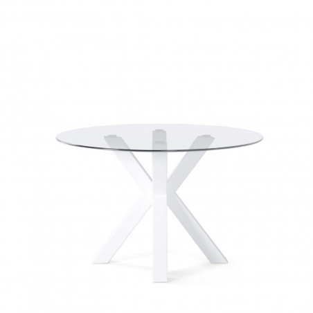 MESA JADE 100 RED.FIJA CRISTAL/BLANCO