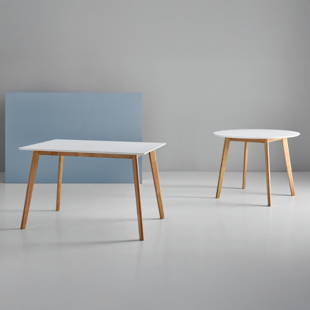 MESA MONNA 100 RED.FIJA BLANCO-ROBLE