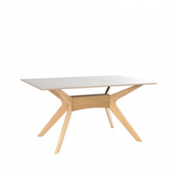 MESA ELOISE 160 FIJA CRETA/ROBLE