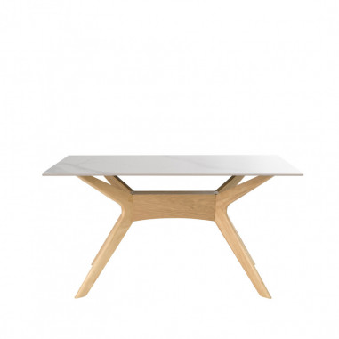 MESA ELOISE 160 FIJA CRETA/ROBLE