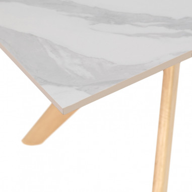 MESA ELOISE 160 FIJA CRETA/ROBLE