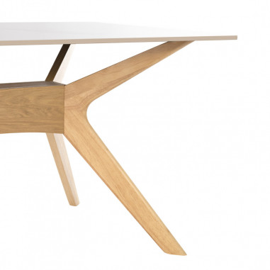 MESA ELOISE 160 FIJA CRETA/ROBLE