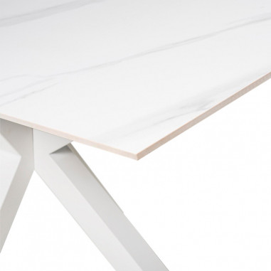 MESA JOYCE 140 CRETA/BLANCO