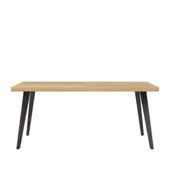 MESA RANDY 180*100 FIJA ROBLE-NEGRO 2