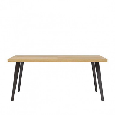 MESA RANDY 180*100 FIJA ROBLE-NEGRO