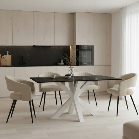 MESA JOYCE 140 SAHARA/BLANCO