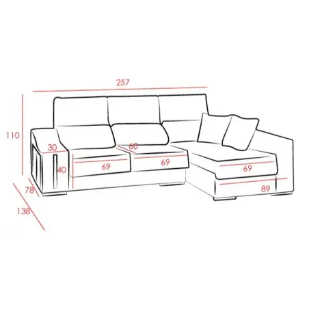 SHAISELONGUE DCHA. TAP. EDI, MAGNOL O CAIRO MOD. RIO