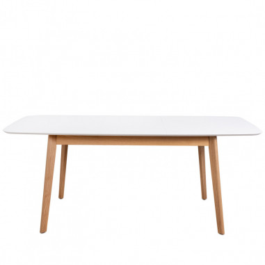 MESA KENNA 140 EXT.BLANCO-ROBLE