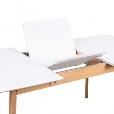 MESA KENNA 140 EXT.BLANCO-ROBLE