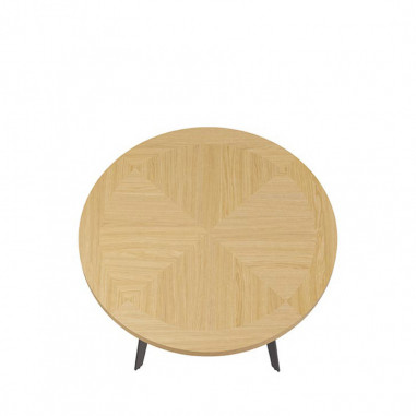 MESA AMANDA RED.100 ROBLE-NEGRO