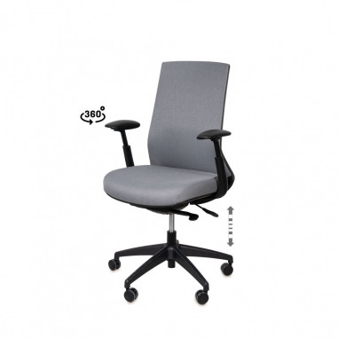 SILLA OFICINA LANCASTER GRIS