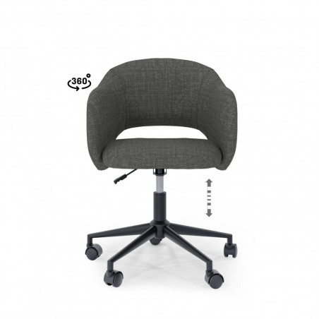 SILLA OFICINA TALLIN GRIS OSCURO