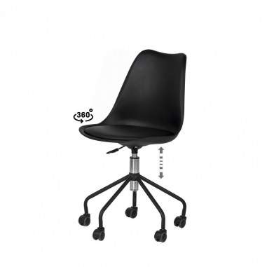 SILLA OFICINA YALE NEGRO