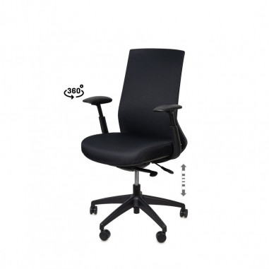 SILLA OFICINA LANCASTER NEGRO
