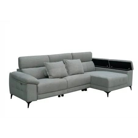 SHAIS.DCHA.2 RELAX MOTOR CON TALONERA TAP. BEIGE O GRIS NIDO