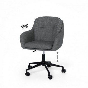 SILLA OFICINA ONTARIO GRIS OSCURO