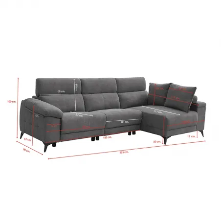 SHAIS.DCHA.2 RELAX MOTOR CON TALONERA TAP. BEIGE O GRIS NIDO