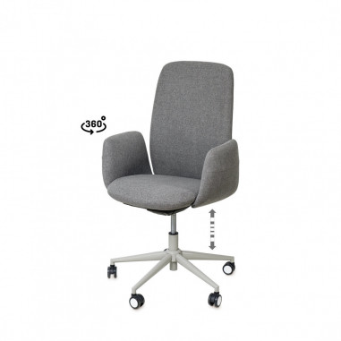 SILLA OFICINA BRITISH GRIS