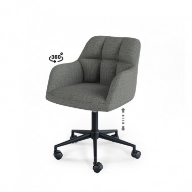 SILLA OFICINA STANFORD GRIS OSCURO