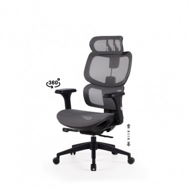 SILLA OFICINA TORONTO NEGRO/GRIS