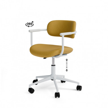 SILLA OFICINA OXFORD MOSTAZA