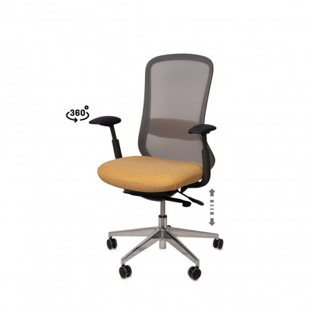 SILLA OFICINA ROTTERDAM MOSTAZA