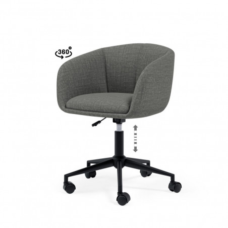 SILLA OFICINA ARIZONA GRIS OSCURO