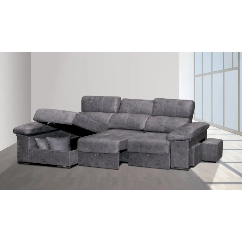 Chaiselongue Roma izquierda tapizado antimanchas a elegir